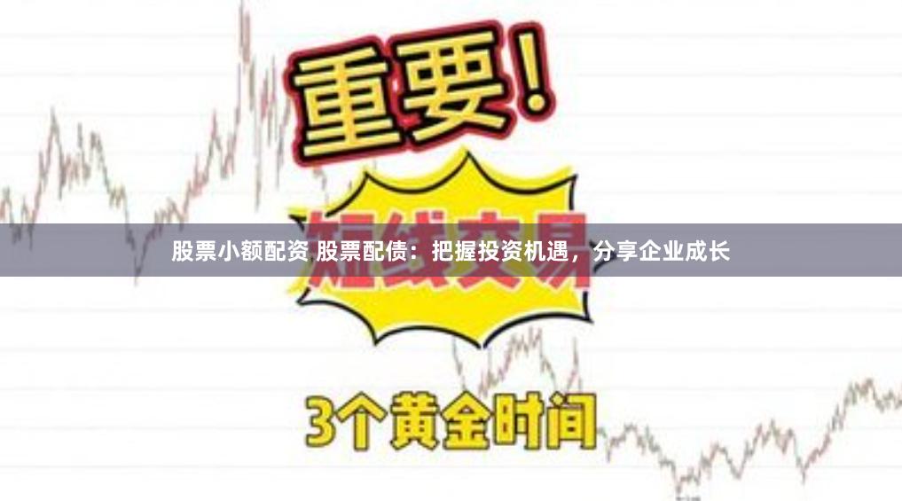 股票小额配资 股票配债：把握投资机遇，分享企业成长